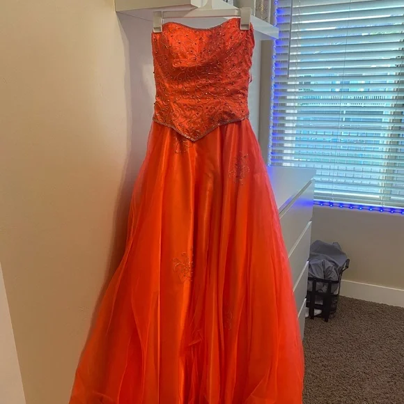 Precious Formals Dresses | Coral Prom Dress | Color: Orange/Pink | Size: 2 | Shiann97's Closet